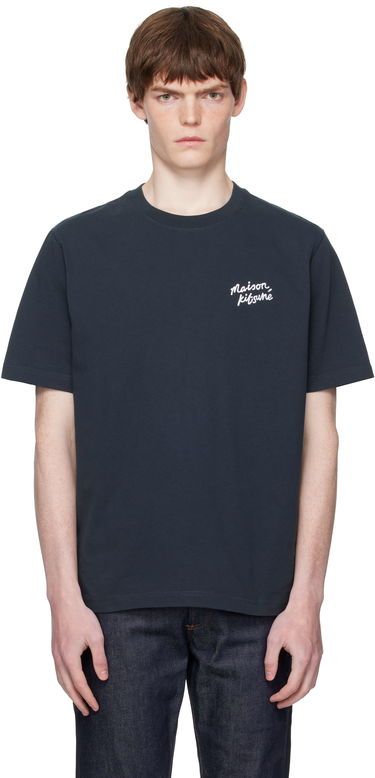 T-shirt MAISON KITSUNÉ Maison Kitsuné Handwriting Comfort T-Shirt Mörkblå | MM00126KJ7025, 0