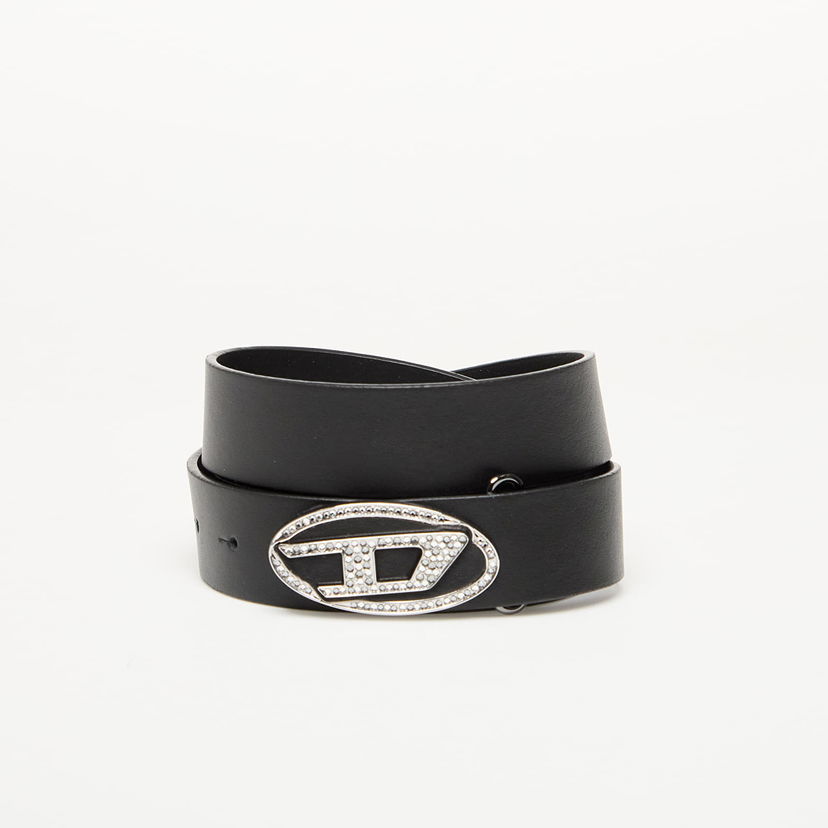 Bälten Diesel Diesel Oval D Logo B-1Dr-Layer Strass Belt Svart | X10305_PR271 Black