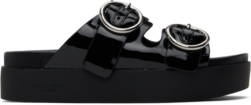 Kläder rag & bone Rag & Bone Geo Platform Sandals Svart | WFF24HF1002PA02