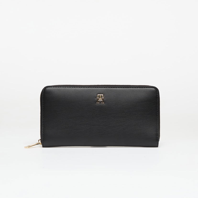 Plånbok Tommy Hilfiger Wallet TH Monogram Zip-Around Wallet Black Universal Svart | AW0AW17744 BDS