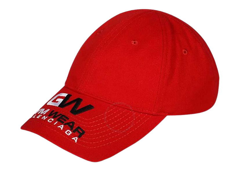 Keps Balenciaga Gym Wear Velcro Strap Cap Red/White/Black Röd | 6273903 410B2 6400