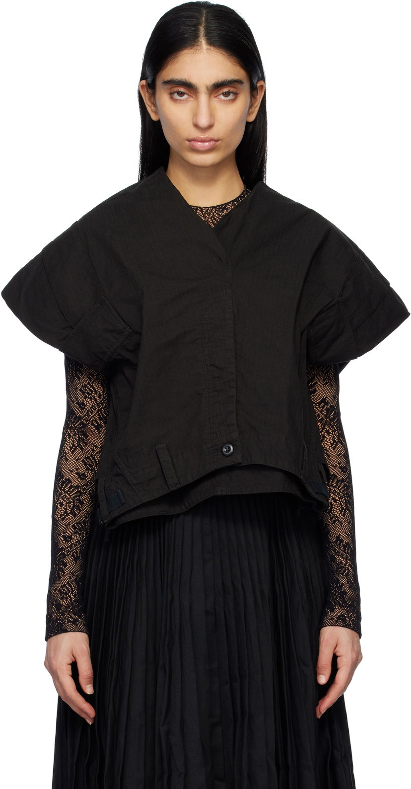 Väst Balenciaga Cargo Top Svart | 808856 TRP08
