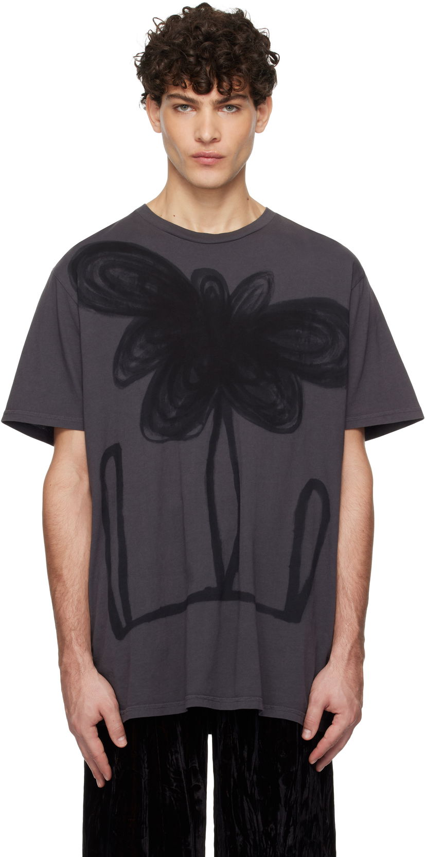 T-shirt Collina Strada Collina Strada Painted T-Shirt Grå | XX3137