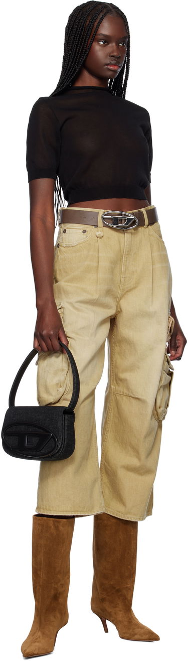 Handväska Diesel 1dr Denim Shoulder Bag Svart | X08396 P6901, 3