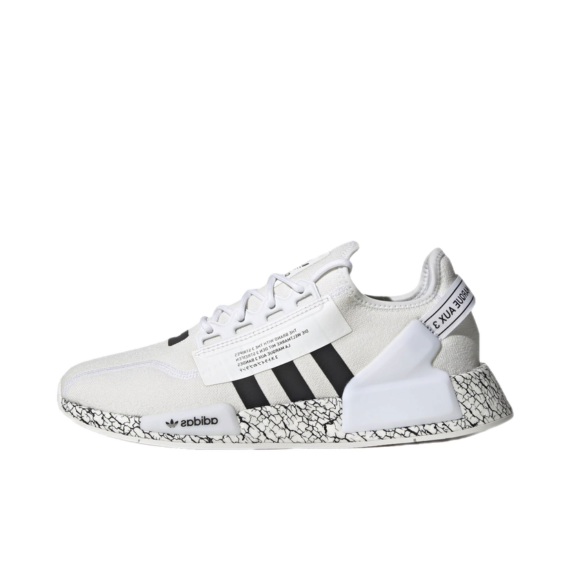 Sneakers och skor adidas Originals NMD R1 V2 Crackled White Black Vit | GZ6550