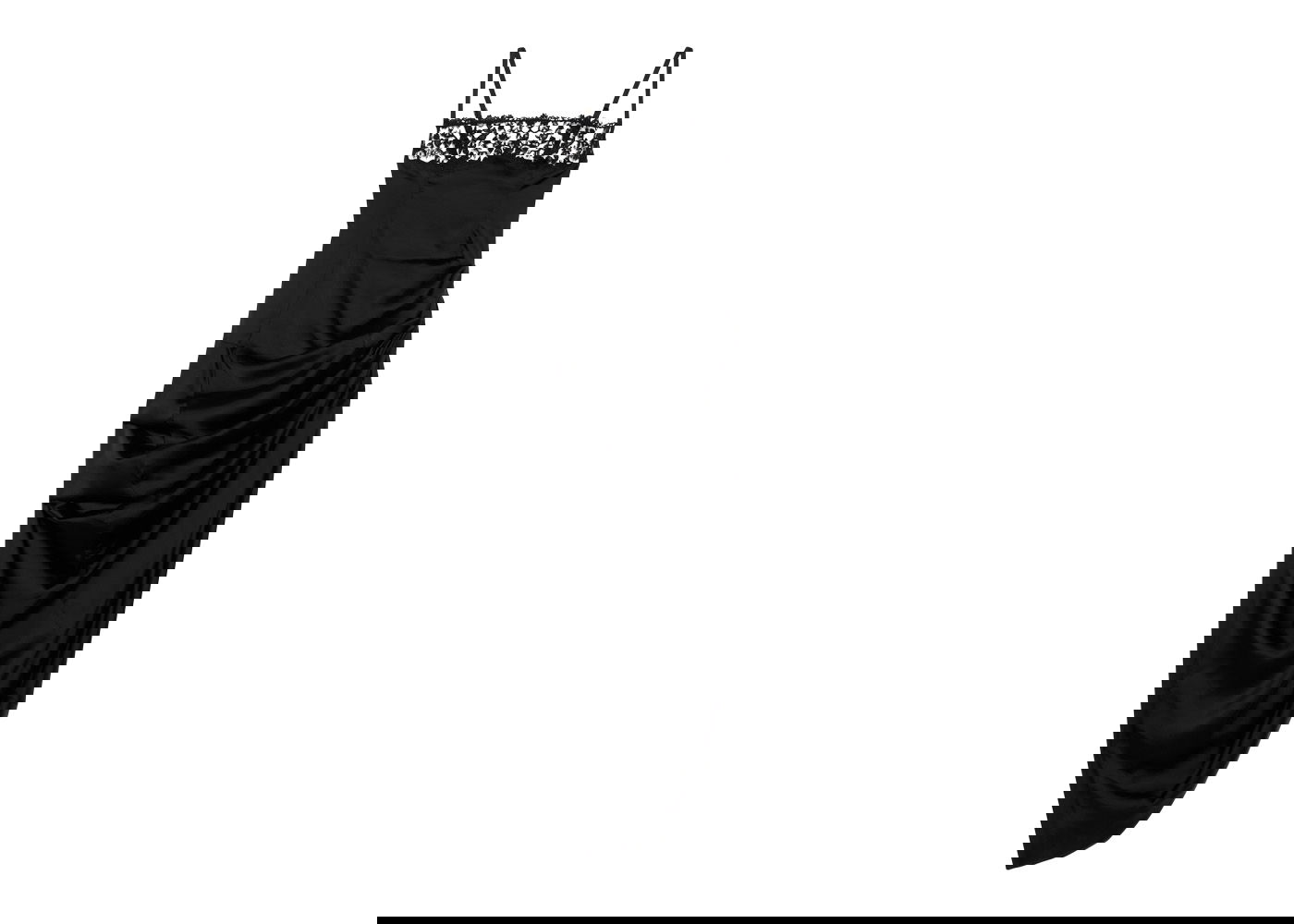 Klä Jacquemus La Saudade Longue Brodée Dress Svart | 233DR073-1495-990, 0