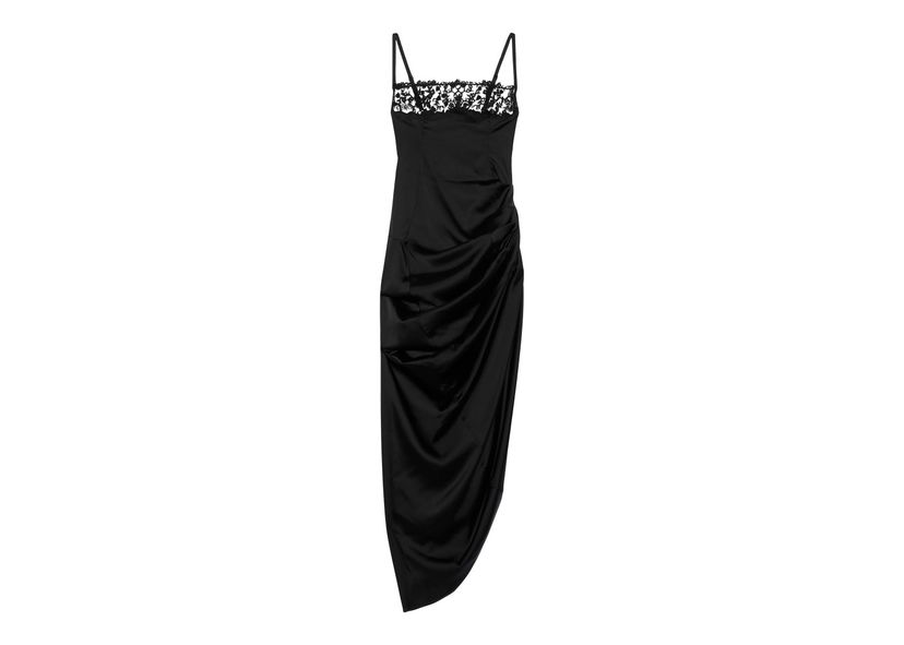 Klä Jacquemus La Saudade Longue Brodée Dress Svart | 233DR073-1495-990