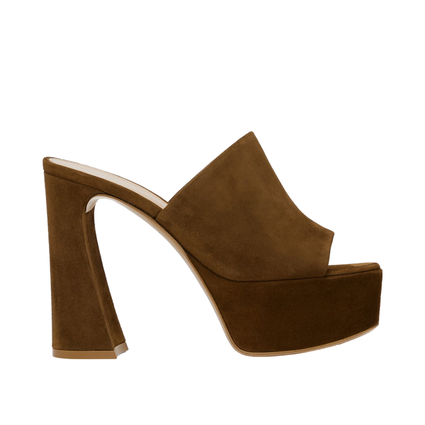 Sneakers och skor Gianvito Rossi Suede Platform Mules Brun | G16990.70RIC.CAM