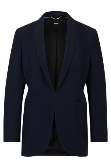 Jacka BOSS Regular-Fit Shawl-Lapel Jacket Mörkblå | 50512808