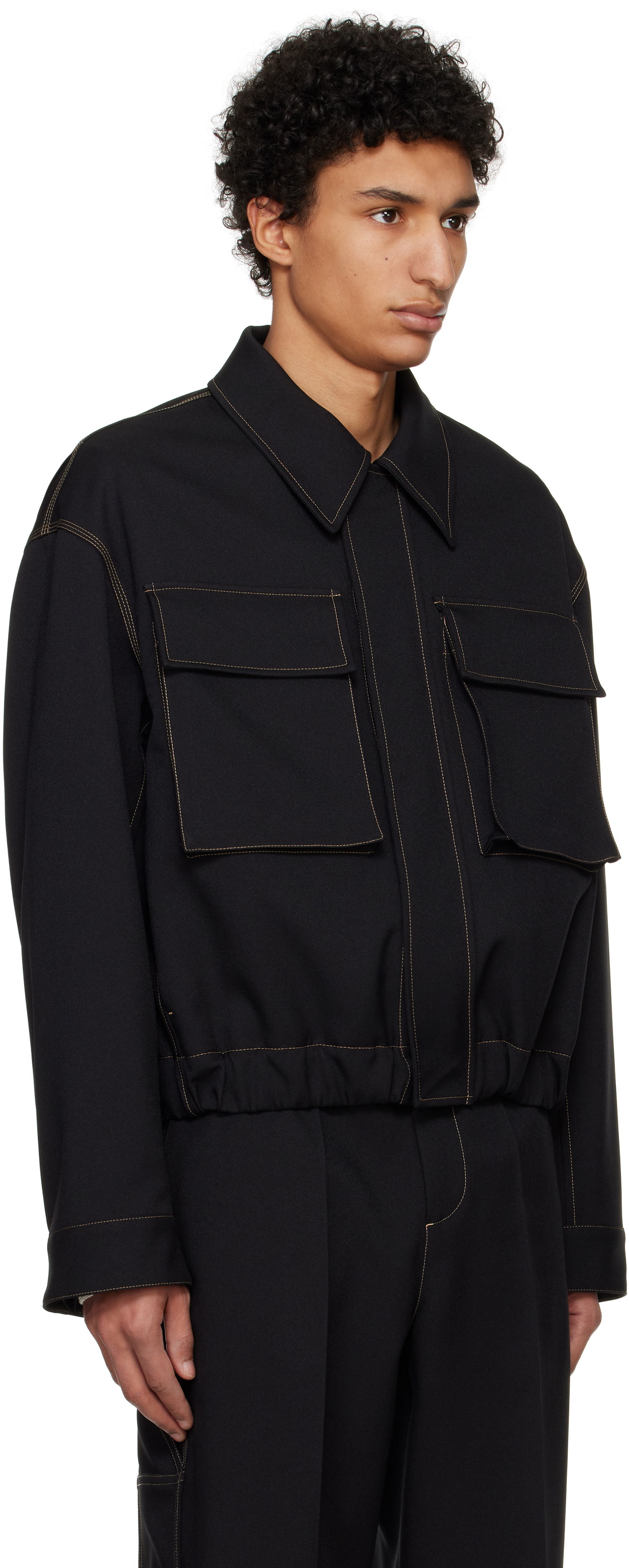 Jacka Jil Sander Jil Sander Flap Pocket Jacket Svart | J22SW0036_J70001, 1