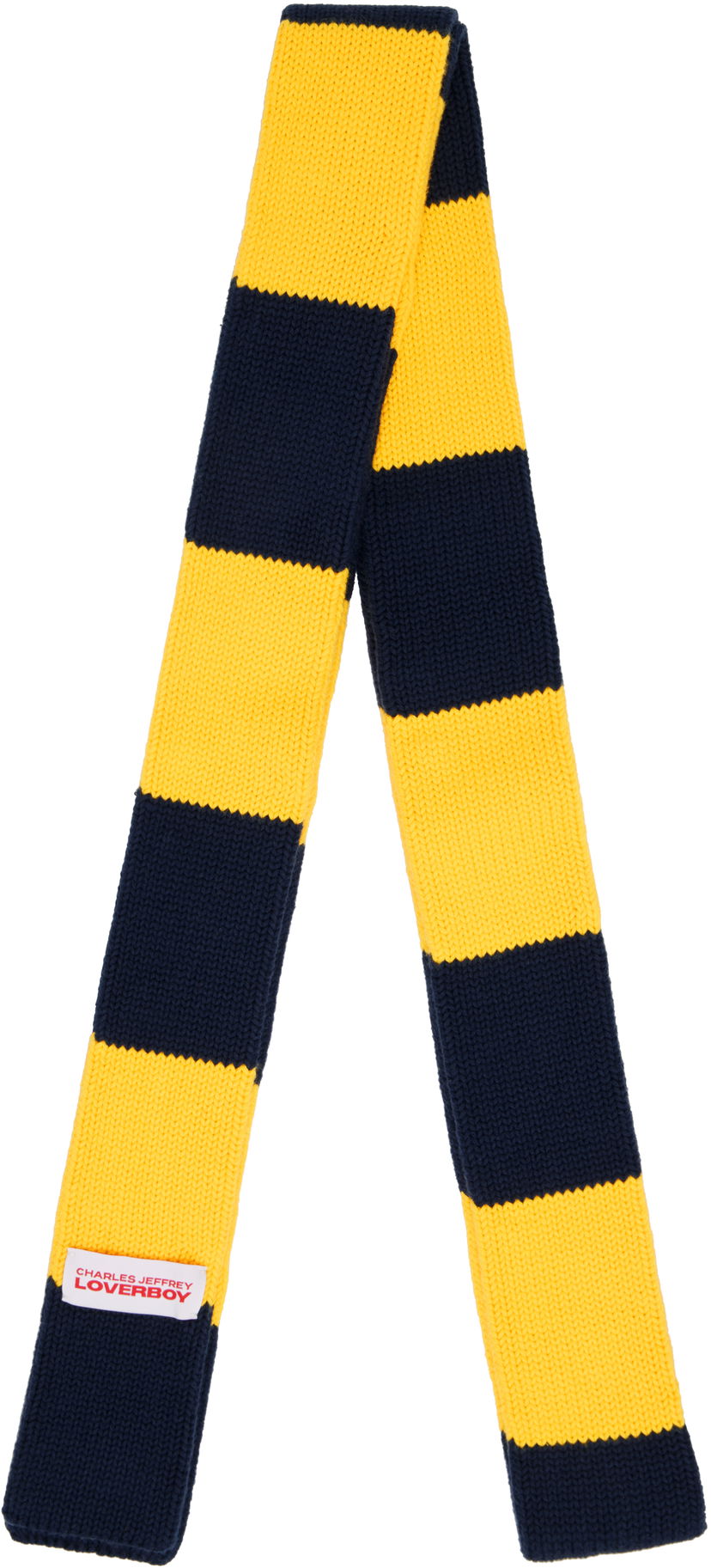 Halsduk Charles Jeffrey Loverboy Charles Jeffrey LOVERBOY Knitted Striped Skinny Scarf Flerfärgad | 54140802
