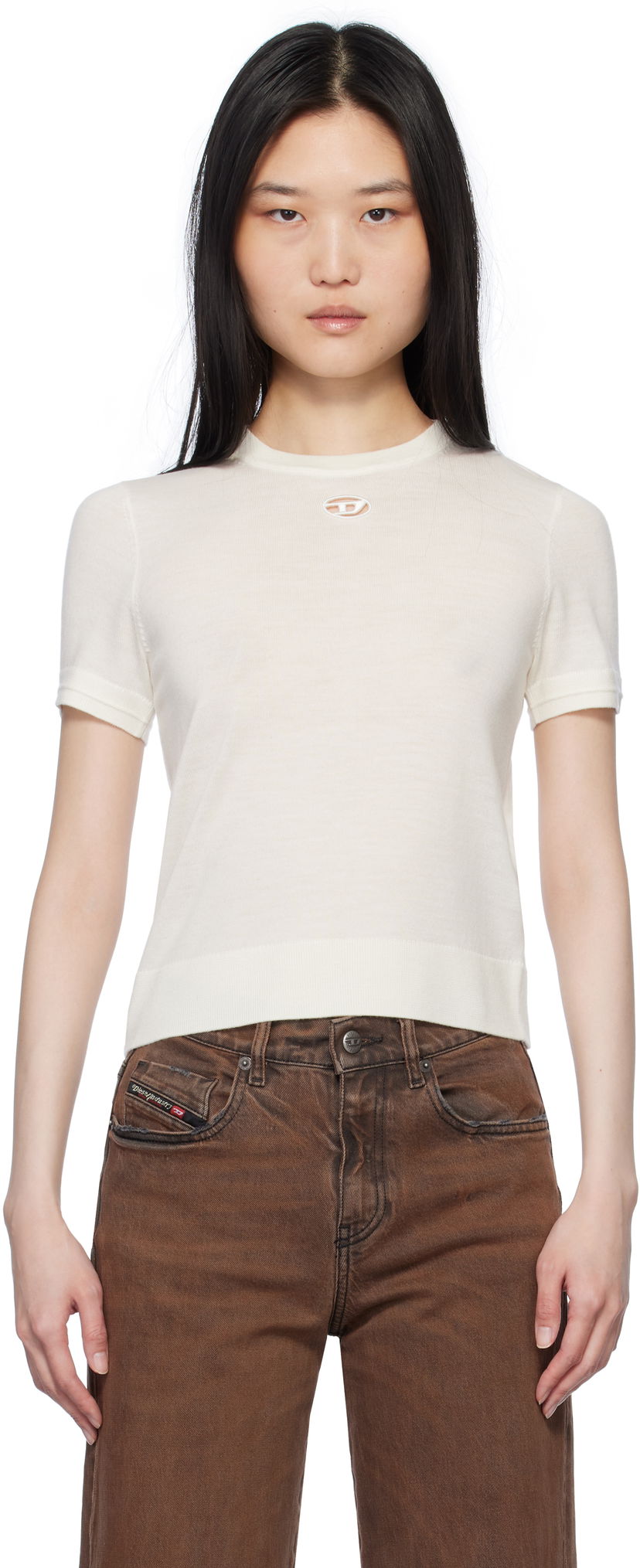T-shirt Diesel Diesel M-Aline T-shirt Vit | A17501 0DCCH