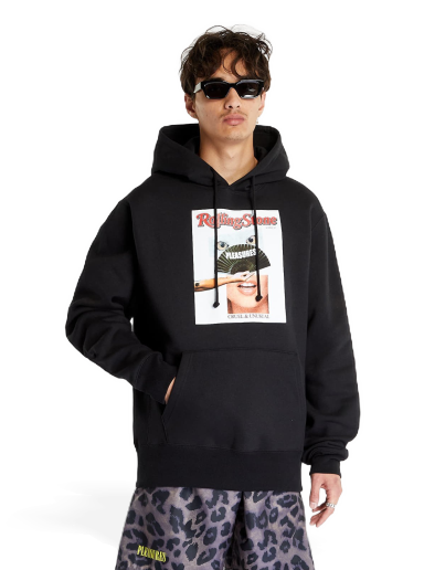 Sweatshirt Pleasures Rolling Stone Hoodie Svart | P23SU055 BLACK