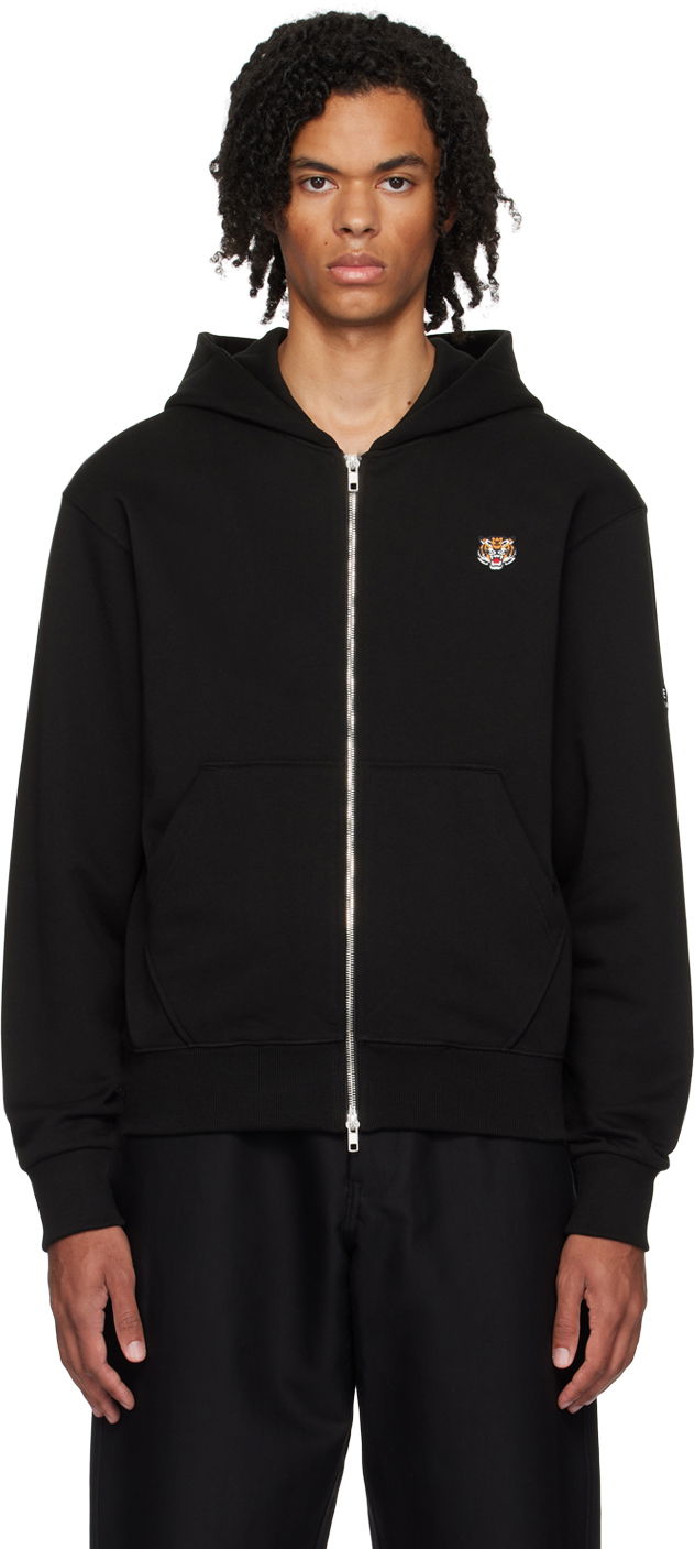 Sweatshirt KENZO Black Paris Lucky Tiger Hoodie Svart | FE55SW1964MF