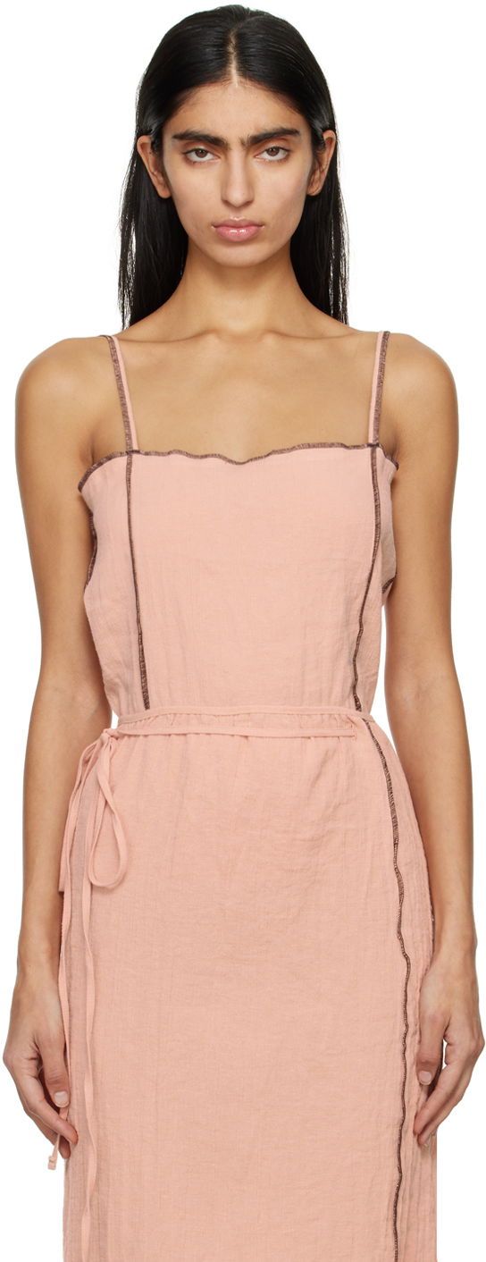 Klä Baserange Baserange Shok Sleeveless Midi Dress Rosa | TOSKS-LC-SP24