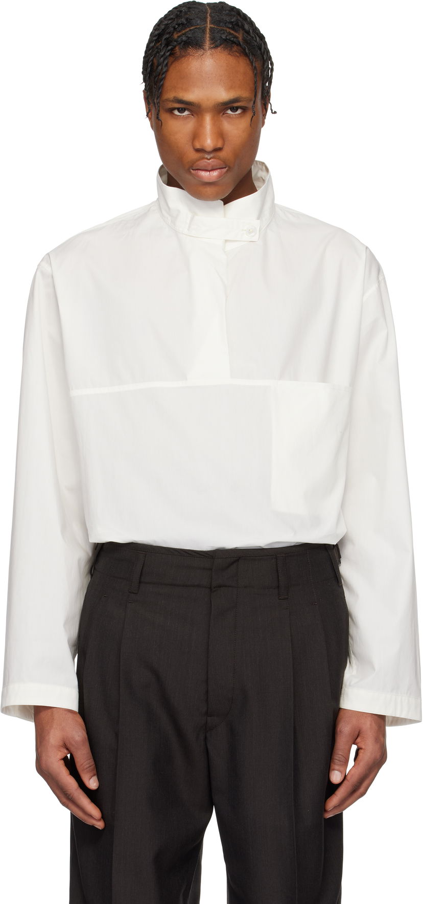 Skjorta LEMAIRE Lemaire Vareuse Shirt Vit | TO1354 LF588