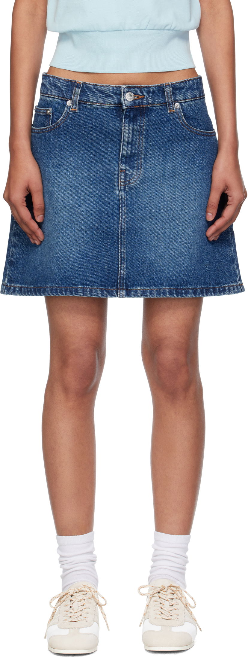 Kjol A.P.C. A.P.C. Denim Miniskirt Blå | COHJL-F06374