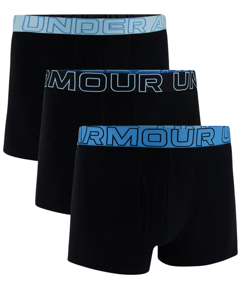 Boxare Under Armour Under Armour Performance Cotton Boxer Briefs 3-Pack Svart | 1383891-003, 0