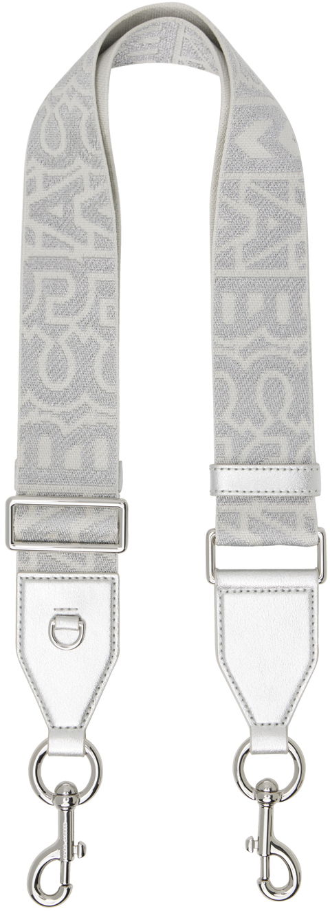 Tillbehör Marc Jacobs Marc Jacobs 'The Monogram Utility' Shoulder Strap Vit | 2P3SST002S02