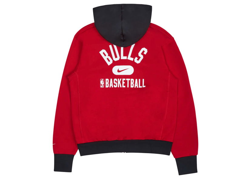 Sweatshirt Nike NBA Chicago Bulls Courtside Full-Zip Fleece Hoodie Red Röd | DB2185-657