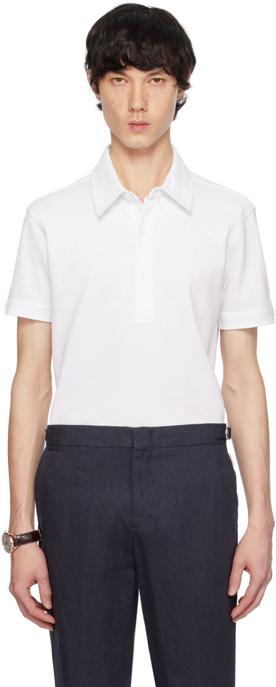 Polotröja Orlebar Brown Sebastian Polo Vit | 275831