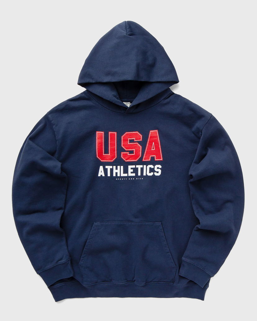 Sweatshirt Sporty & Rich USA Athletics Hoodie Mörkblå | ST070503649BL32