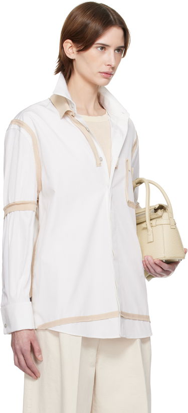 Skjorta Maison Margiela Maison Margiela Contrast Trim Shirt Vit | S51DT0018 M35391, 1
