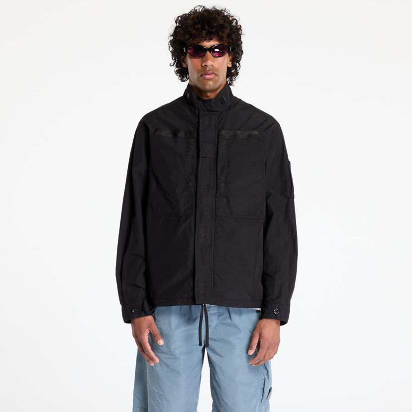 Jacka C.P. Company C.P. Company Flatt Nylon Lens Overshirt Svart | 18CMOS081A005991G-999