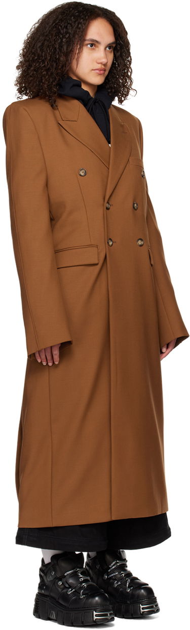 Rockar VETEMENTS VTMNTS Double-Breasted Coat Brun | VL14CO460X, 1