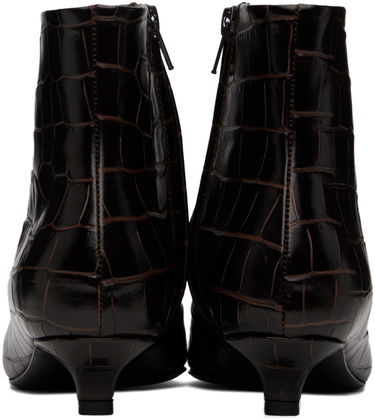 Sneakers och skor TOTEME TOTEME 'The Slim' Kitten Heel Ankle Boots Brun | 241-WAS940-LE0023, 1