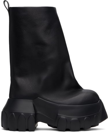 Sneakers och skor Rick Owens Rick Owens Hollywood Flared Mega Tractor Boots Svart | RR01E5864 LCH, 0
