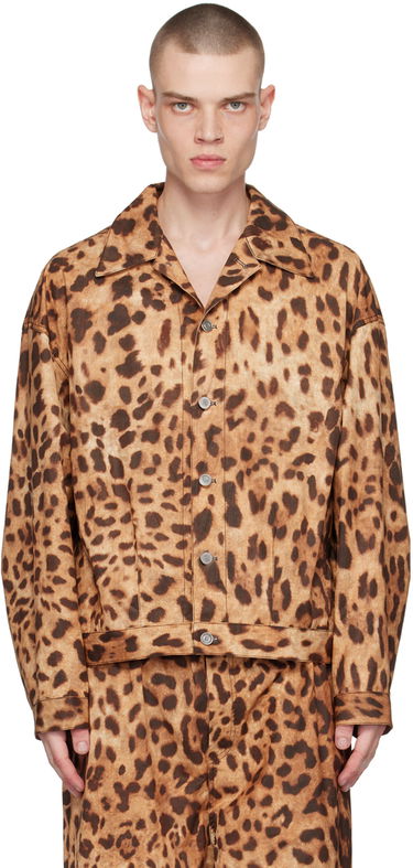 Jacka We11done We11done Allover Print Jacket Brun | WD-JK1-23-245-U-BR, 0