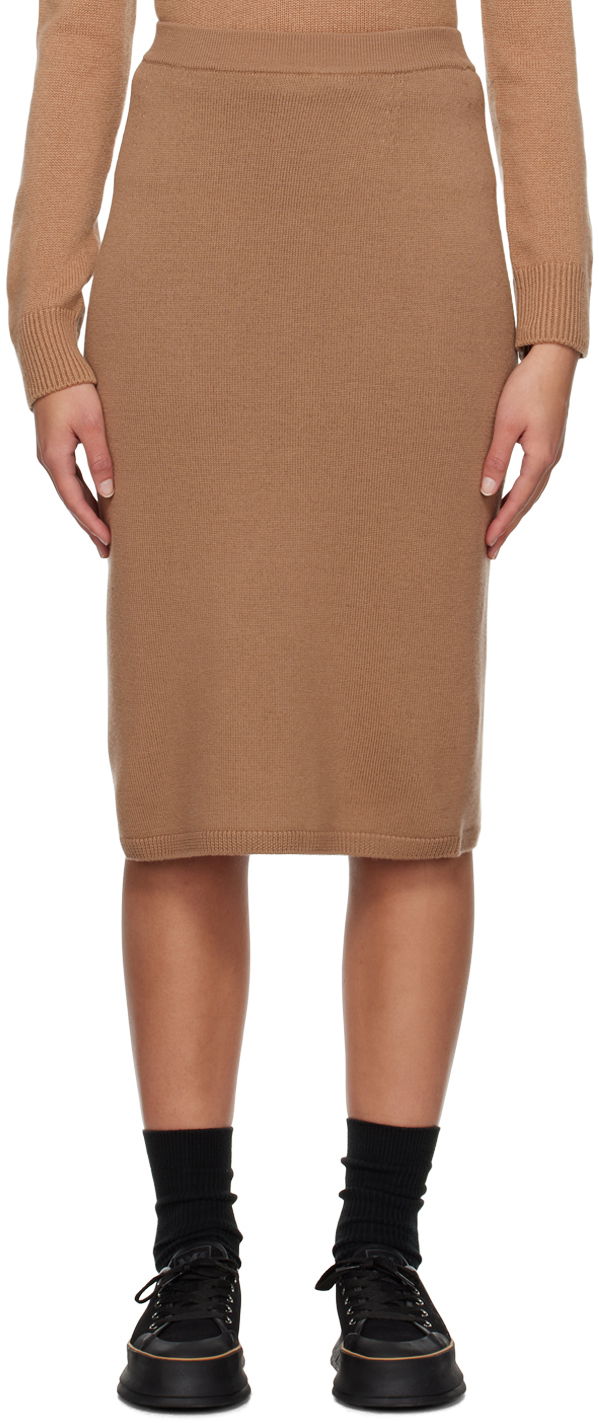 Kjol Max Mara Max Mara Dina Midi Skirt Brun | 2419301011600 MM12047