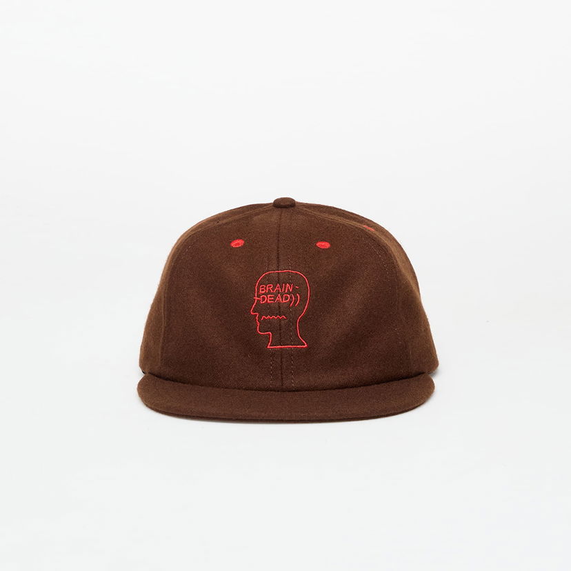 Hatt Brain Dead Brain Dead Flannel Classic Logohead 6 Panel Hat Brun | BDW24H01004729BR01