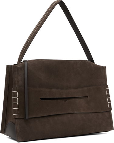 Axelväska JW Anderson JW Anderson Large Loafer Suede Shoulder Bag Brun | HB0717-LA0364, 1
