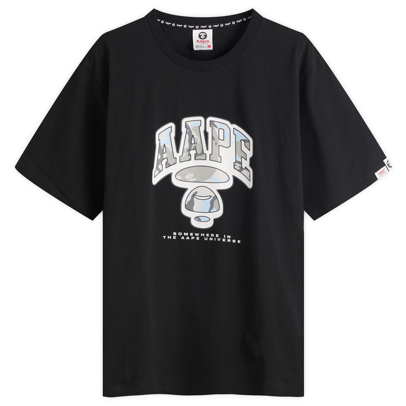 T-shirt AAPE by A Bathing Ape AAPE Graffiti Small Face BLE Camo T-Shirt, Size Large Svart | AAPTEM1650XX-BLK