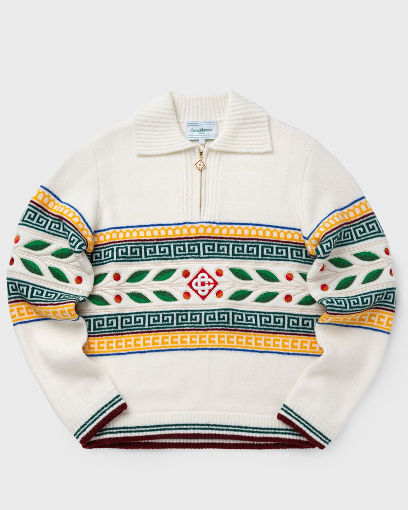 Sweater Casablanca LAURIEL OLYMPIQUE JUMPER Grön | MF24-KW-773-01