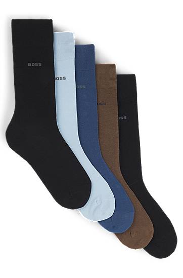 Strumpor BOSS Five-Pack of Cotton-Blend Regular-Length Socks Flerfärgad | 50503575, 0