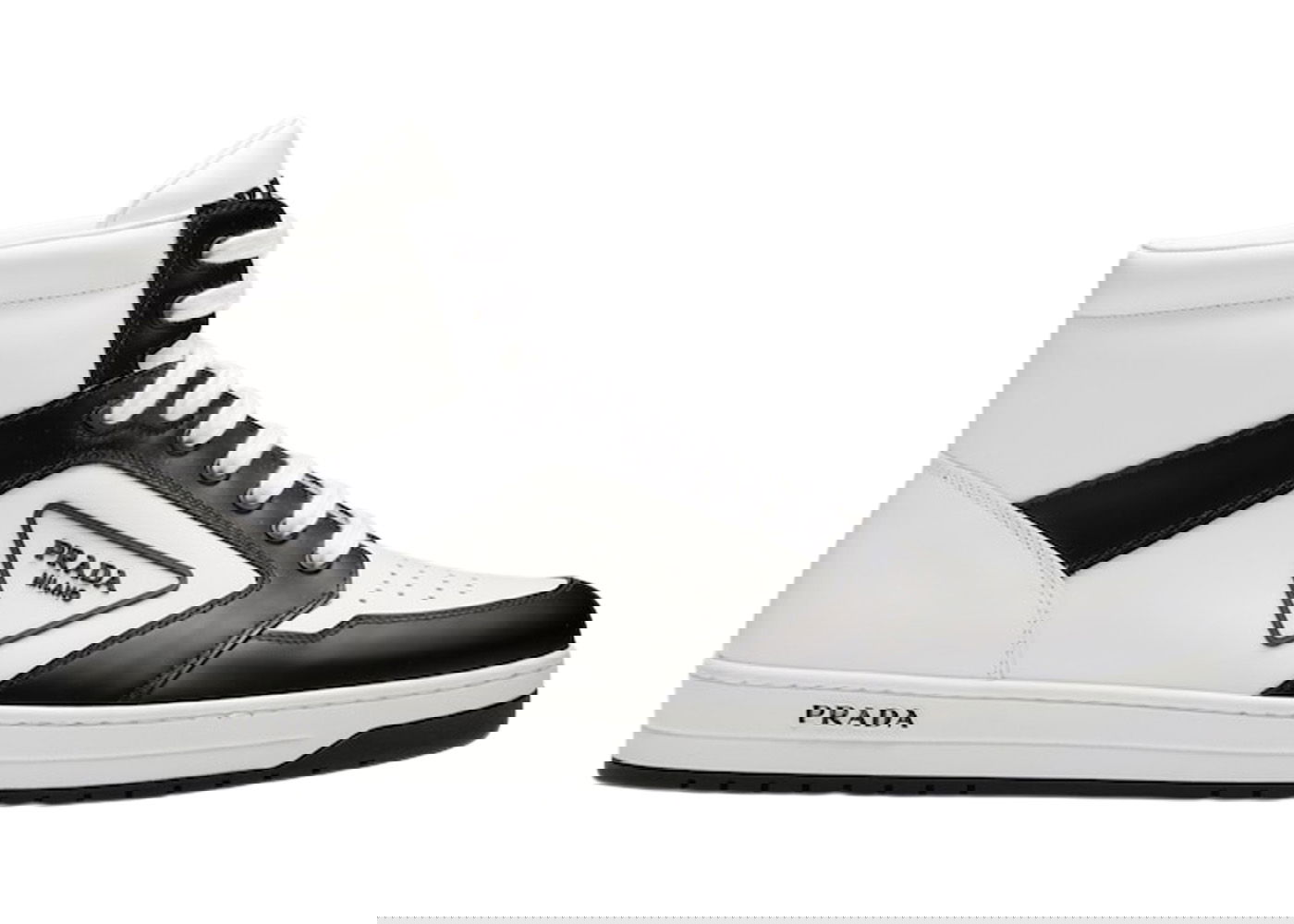 Sneakers och skor Prada District High 'White Black White Leather' Vit | 2TE182_3LJ6_F0964, 0