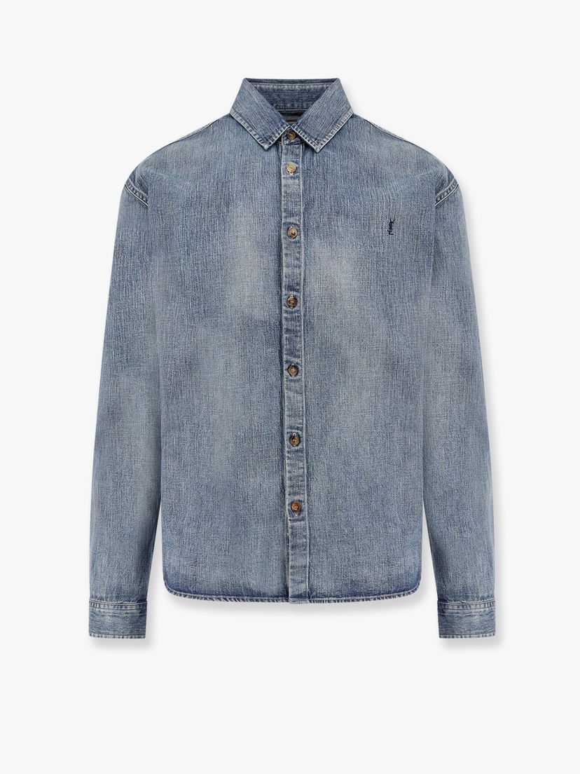 Skjorta Saint Laurent Saint Laurent Denim Shirt Blå | 823437Y14MJ4248