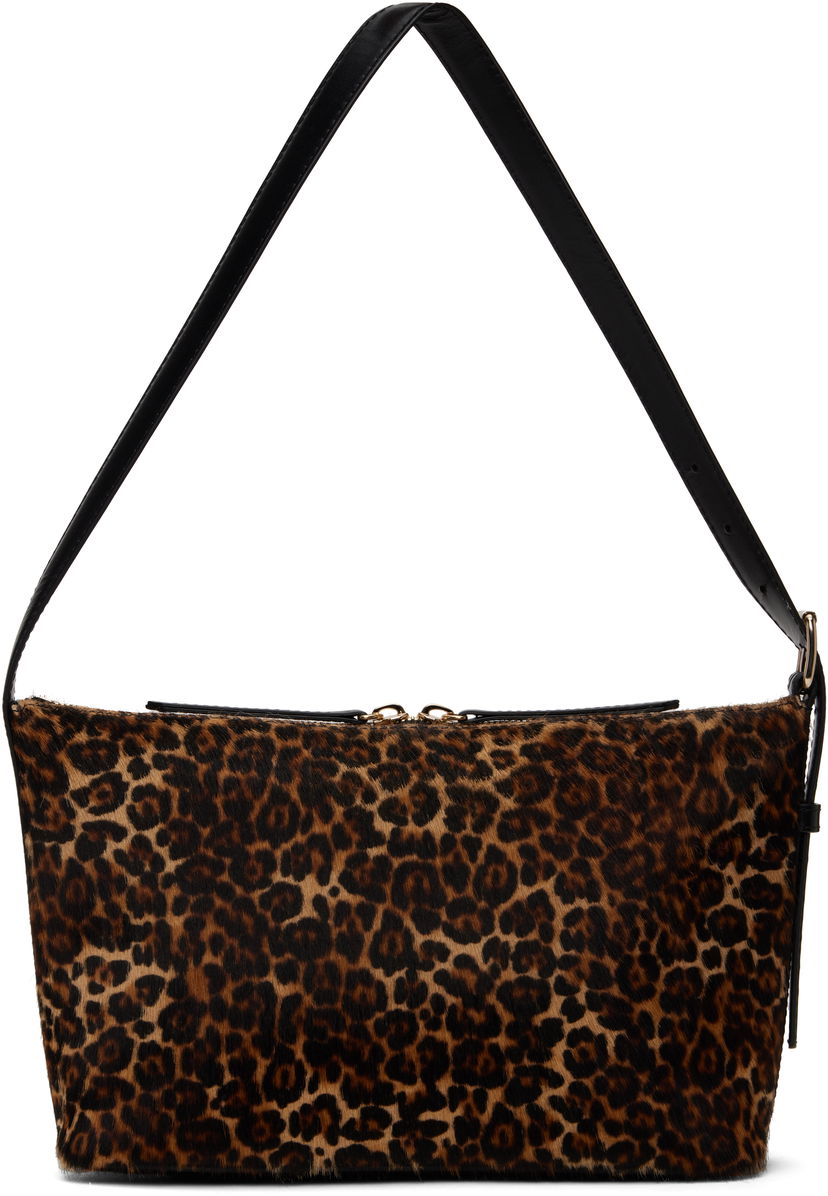 Axelväska A.P.C. Leopard Print Shoulder Bag Brun | PXCAU-F61974