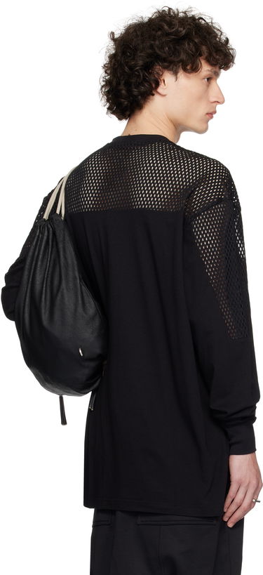 T-shirt Rick Owens Rick Owens Champion Edition Girdered T-Shirt Svart | CM01E1673 CHJGOM JERSEY + MESH, 2