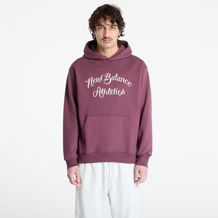 Sweatshirt New Balance Athletics Relaxed League Hoodie Purpur | MT51935FDP