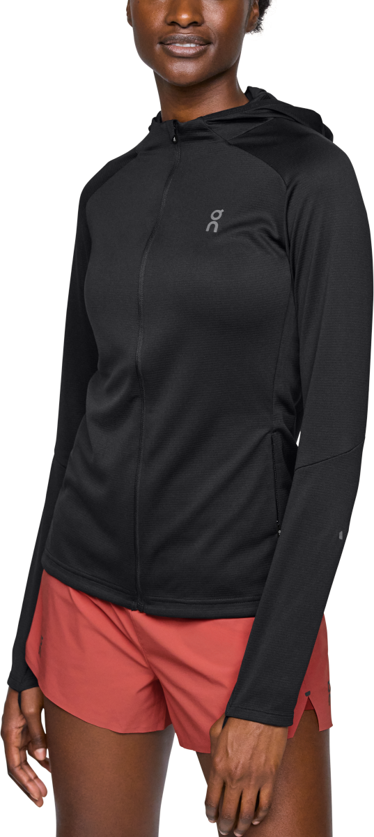 Sweatshirt On Running Climate Zip Hoodie Svart | 1we10330553