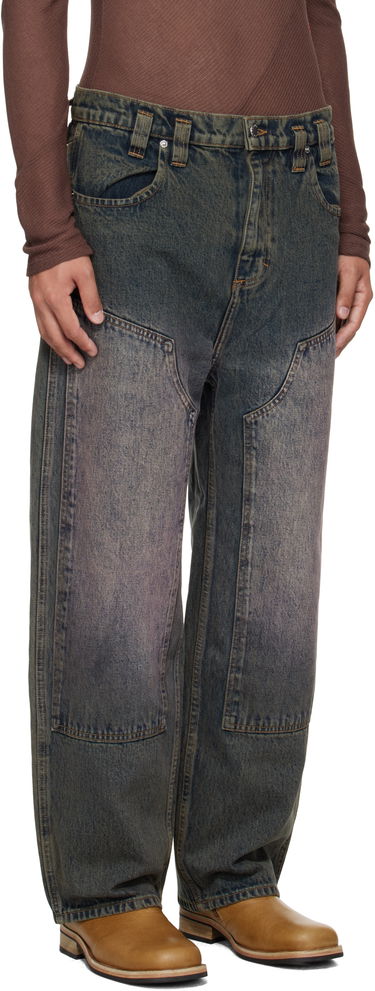 Jeans Eckhaus Latta Eckhaus Latta Double Knee Baggy Jeans Blå | 1229-EL-PF25-MR -, 4