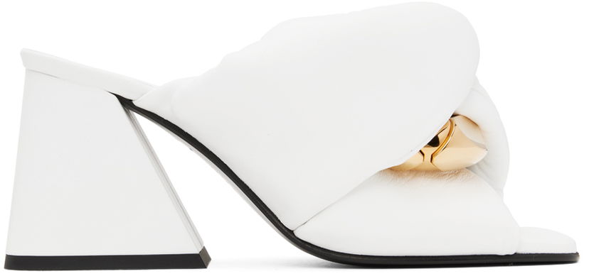 Sneakers och skor JW Anderson JW Anderson Chain Twist Mules Vit | ANW40090A