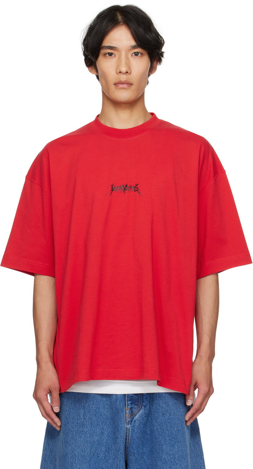 T-shirt VETEMENTS VETEMENTS Metal Logo Regular Fit T-Shirt Röd | UH76TR600R