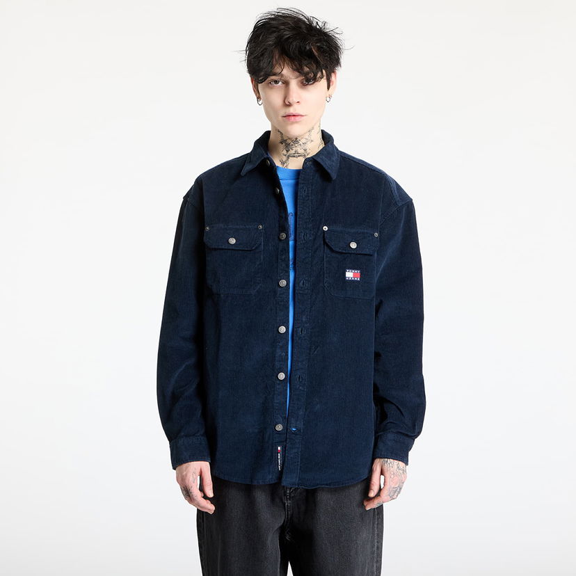 Skjorta Tommy Hilfiger Tommy Jeans Relaxed Cord Shirt Mörkblå | DM0DM20671 C1G