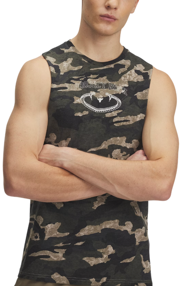 Linne Under Armour Project Rock Camo Tank Top Grön | 1389978-299, 0