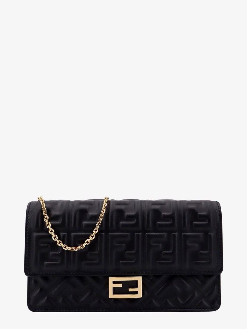 Handväska FENDI Fendi Baguette Wallet on Chain Svart | 8M0498AAJDF0KUR